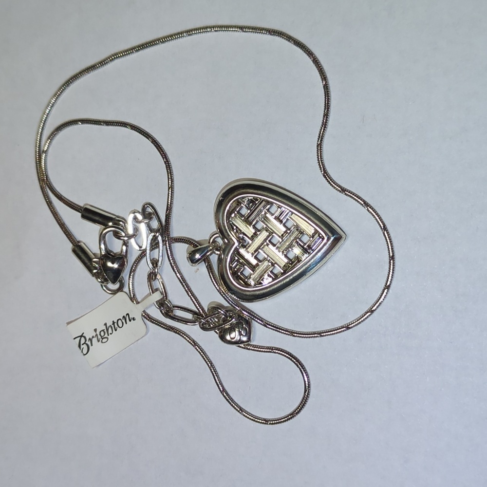 Brighton love cage heart necklace silver
